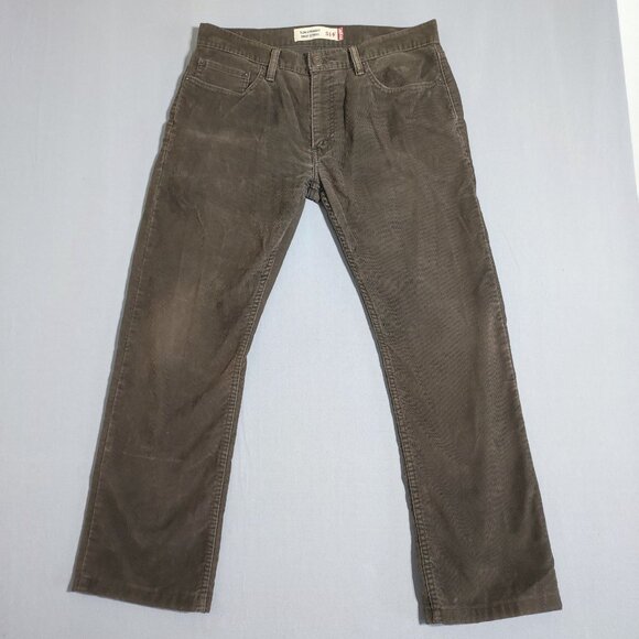 Levi's 514 corduroy pants slim straight men's size W34 brown - Picture 1 of 14